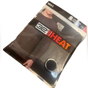 NEW! 32 DEGREES Men's Black Long Sleeve Crew Neck Long John Base Layer Size MED